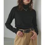 ショッピングcica tシャツ CICA配合 ハイネック リブトップス レディース