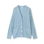 ショッピングシルク カーディガン シルクループヤーン アイレット Vネックカーディガン レディース