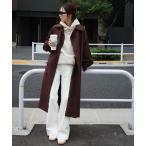 ショッピングトレンチコート トレンチコート コート ギャザースリーブロングトレンチコート レディース