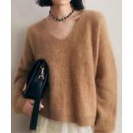 ショッピングモード ニット セーター シャギーVネックモードフェザーニット レディース