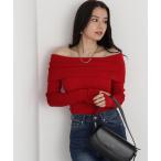 ショッピングオフショルダー ニット セーター オフショルダー２ＷＡＹニットプルオーバー レディース
