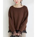 tシャツ ウォッシャブル / レースヘムドルマンプルオーバー レディース