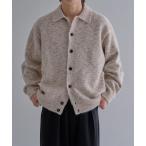 セーター ニット ウールブレンドメランジルーズニットシャツ メンズ レディース