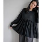 ニット セーター ペプラムニットチュニックＬＳ　596325 レディース