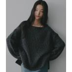 ショッピングアクリル ニット セーター スラブニットプルオーバー レディース