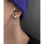  серьги EK443/ Drop Cross обруч серьги-кольца / мужской / одна сторона уголок для (NEZ) мужской 