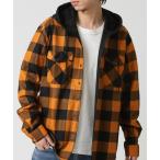 シャツ あったフリース 裏起毛 パーカーネルシャツ / バッファローチェック メンズ