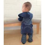 ショッピングロンパース ベビー服 ロンパース クマ耳付き おしりパッチ ツーウェイオール