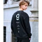 トレーナー スウェット 裏起毛 バック9プリントスウェット メンズ
