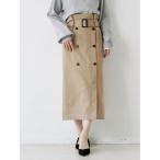 スカート トレンチデザインタイトスカート