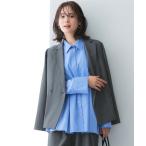 ショッピングDays カバーオール 落ち感ドレープ素材ダブルテーラードジャケット（タテヨコストレッチ・しわになりにくい・速乾・ＵＶカット）「大きいサイズ有」 レディース