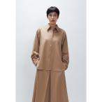 ブラウス シャツ ウールサテンシャツ レディース