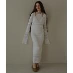 「ETRE TOKYO」 ニットワンピース FREE ホワイト レディース