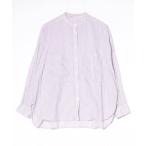 [ANGIE] полоса рисунок длинный рукав блуза FREE лиловый женский 