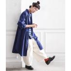 「soulberry」 ステンカラーコート 3L ブルー レディース