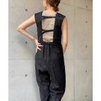 「DouDou」 オーバーオール FREE ブラック レディース