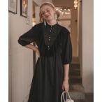 ショッピングワンピース 「BONLECILL noir」 7分袖ワンピース FREE ブラック レディース