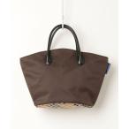 「BURBERRY BLUE LABEL」 チェック柄ハンドバッグ - ブラウン レディース