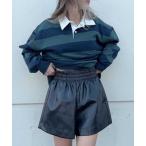 ショッピングショートパンツ パンツ フェイクレザーショートパンツ レディース