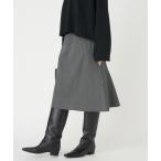 ショッピングウール スカート ウール混サテンスカート