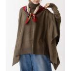 ニット セーター タートルネックポンチョ レディース