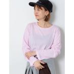 ショッピングシフォン シフォン天竺クルーネック長袖トップス レディース