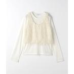 tシャツ フリンジ ニットキャミ+カットソー 「A DAY IN THE LIFE」 レディース