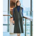 ショッピングDays ジャンパースカート ウール調ふんわりジャージーフレアジャンパースカート（しわになりにくい・ウォッシャブル）「大きいサイズ有」