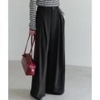 パンツ タックワイドバックゴムパンツ レディース