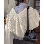 ショッピングドルマン カーディガン ケーブル編みドルマンショートニットカーディガン レディース