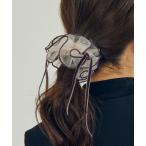 ヘアゴム パイピング リボン ポニー フック