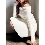 ショッピングストラップ ワンピース ストラップミニニットワンピース