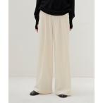 スラックス パンツ back brush 2tuck trousers(裏起毛2タックパンツ) レディース