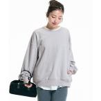 トレーナー スウェット ヘビーウェイト裏毛ポケット付きスウェット レディース