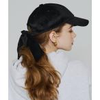 キャップ 帽子 ベロアリボンキャップ レディース
