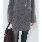 スカート 縮絨ニットミニスカート