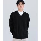 セーター ニット コットンタッチVネックニットトップス メンズ