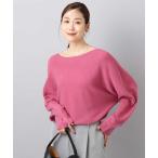 ショッピングドルマン ニット セーター ラメ入りドルマンスリーブ畦編みニット/洗える レディース