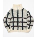 セーター ニット check half 