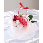 インテリア カーネーションのホワイトバスケット