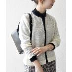 ショッピングスパンコール ブラウス シャツ SHIPS any: スパンコール ジャカード バイカラー クルーネック シャツ カーディガン レディース