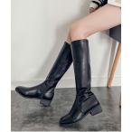 ショッピングロングブーツ ブーツ 美脚ライン スリムフィットストレートロングブーツ レディース