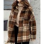 ブルゾン アウター トレンドチェック柄長