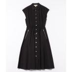 シャツワンピース スモック ウエスト シャツ ドレス