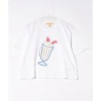 tシャツ シークイン グラフィック コットン Tシャツ レディース