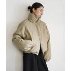 ダウンコート ダウンジャケット チェックスタンドカラーショートダウン レディース