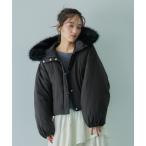 ブルゾン アウター ２ｗａｙファーフードショート中綿ブルゾン レディース