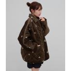 ショッピングアウター ブルゾン アウター 「umm.」ベロア刺繍キルティングジャケット レディース