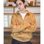 ショッピングスウェード ブルゾン アウター ATELANE / スウェードポンチボンバージャケット/裏フリース/防寒 メンズ レディース