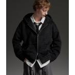 パーカー 「cussil/クシル」ダブルジップパーカーシャギーショート丈ブルゾンジャケット メンズ レディース